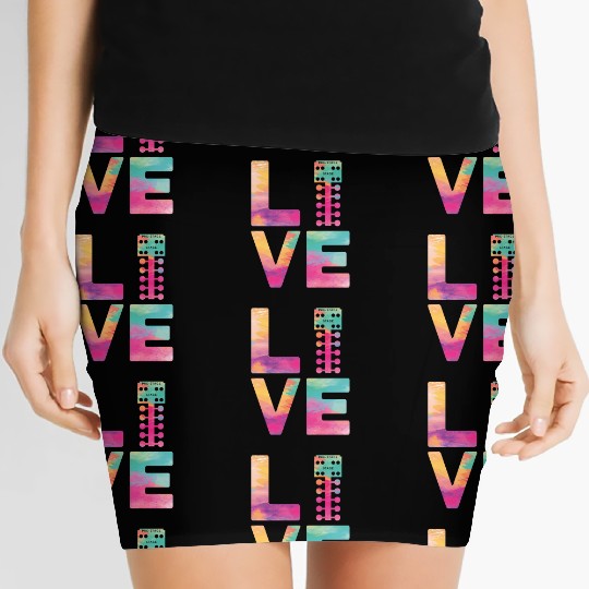 Drag Racing Race Car Watercolor Women's Mini Skirts