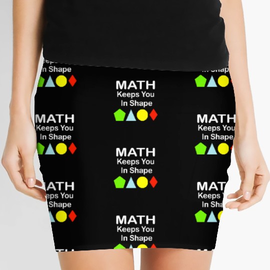 Math Keeps You In Shape Funny Math Teacher Workout Women's Mini Skirts