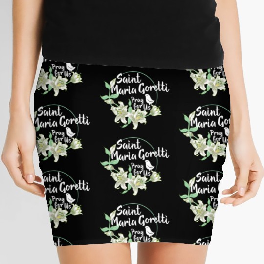 St. Maria Goretti Purity Catholic Saints Lily Symb Women's Mini Skirts