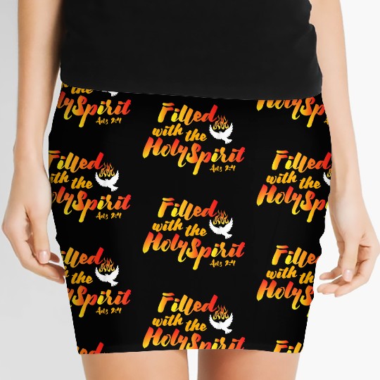 Filled with the Holy Spirit Pentecost Tongues of F Women's Mini Skirts