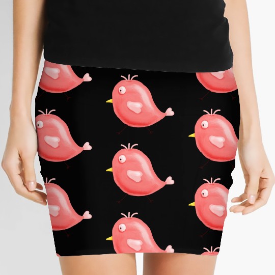 painting bird Women's Mini Skirts