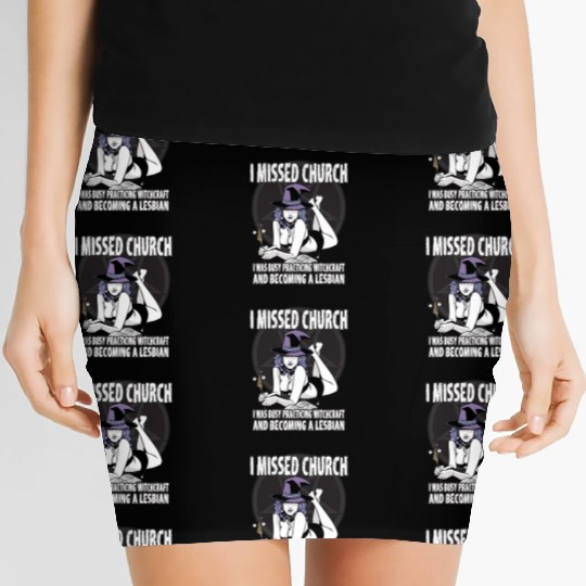 Missed Church Became Sexy Lesbian Witch LGBT Pride Women's Mini Skirts