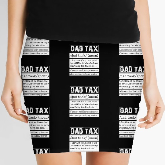 Vintage Dad Tax Definition Men Funny Father's Day Women's Mini Skirts