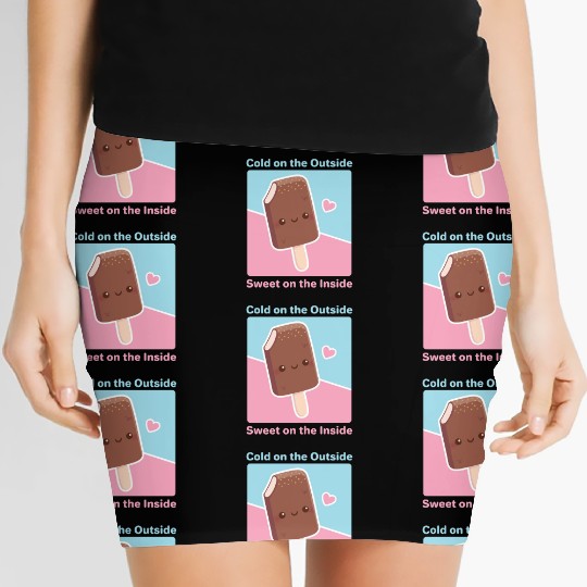 Cold on the Outside Sweet on the Inside Ice cream Women's Mini Skirts