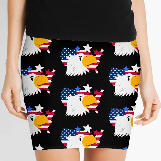 Celebrate independence day a cute Eagle Women's Mini Skirts