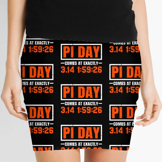 Funny Pi Day Women's Mini Skirts Math Women's Mini Skirts for Pi Day 3 14159