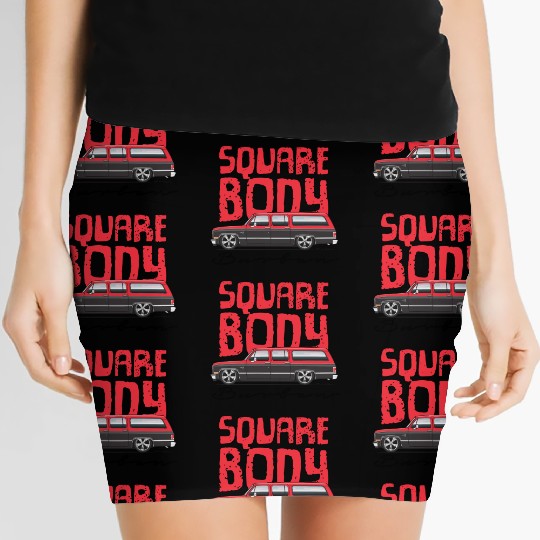 square Cardinal Red Women's Mini Skirts