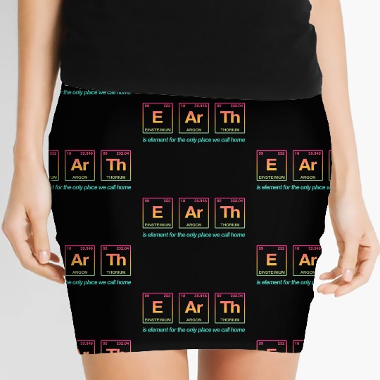 EARTH - written in elements of the periodic table Women's Mini Skirts