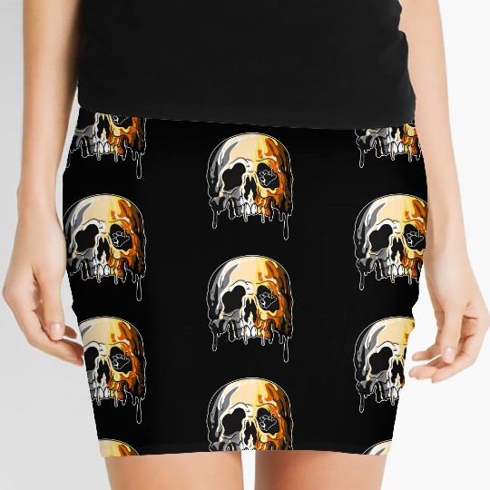 Bear LGBTQ Candle Sugar Skull Gay Pride Women's Mini Skirts