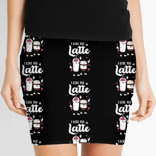I Love You A Latte Women's Mini Skirts