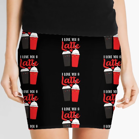 I Love You A Latte Women's Mini Skirts