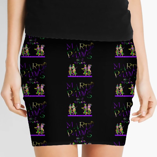 Mardi gras for women- cat Women's Mini Skirts, Stickers, Mugs+