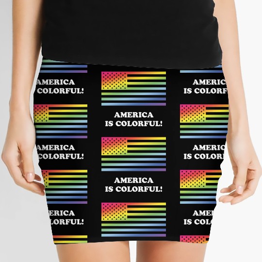 America Is Colorful! (Stars And Stripes) Women's Mini Skirts