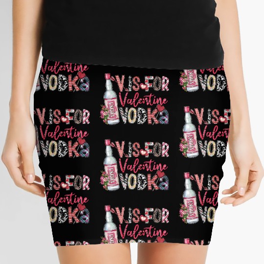 V Is For Vodka Women's Mini Skirts Valentine Women's Mini Skirts Xoxo