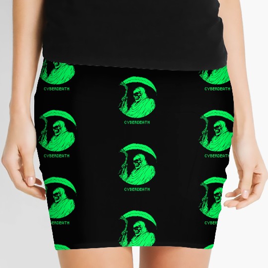 Retro Pixel Reaper Streetwear Women's Mini Skirts