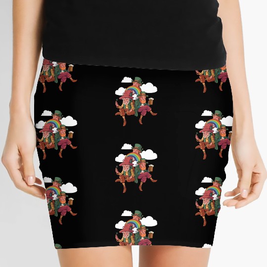 Three Leprechauns - St Patricks Day Irish Women's Mini Skirts
