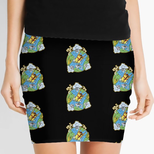 Conflict on earth escalation war destruction Women's Mini Skirts