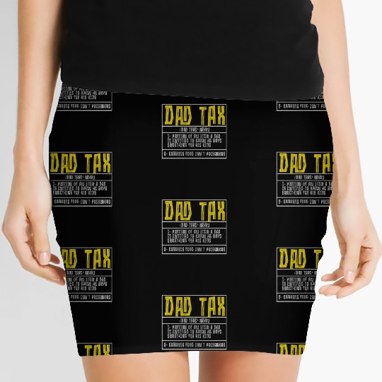 Vintage Dad Tax Definition Men Funny Father's Day Women's Mini Skirts