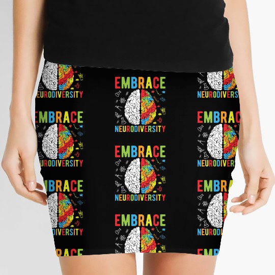 Embrace Neurodiversity For Neurodiversity Awarenes Women's Mini Skirts