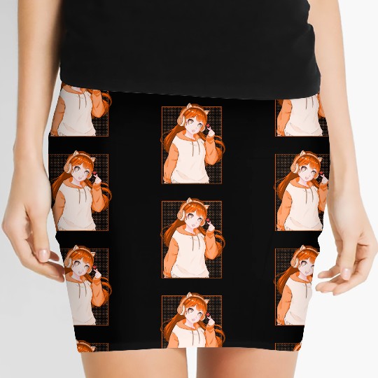 Cute Anime Kpop Girl South Korean Finger Heart Women's Mini Skirts