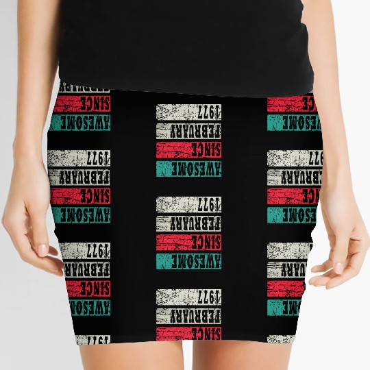 Awesome Since 1977 Birthday Women's Mini Skirts