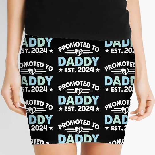 Promoted to daddy 2024 daddy to be Women's Mini Skirts