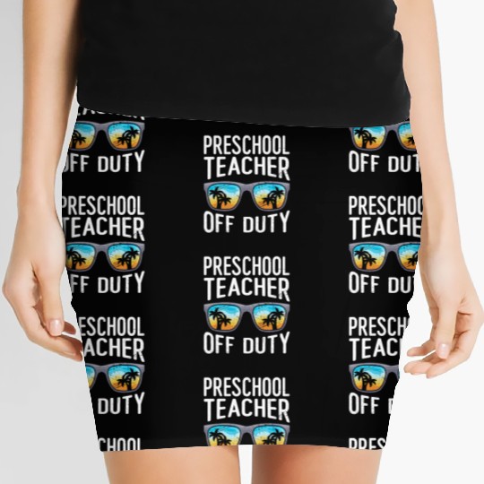 Preschool kindergarten educator off duty teacher Women's Mini Skirts