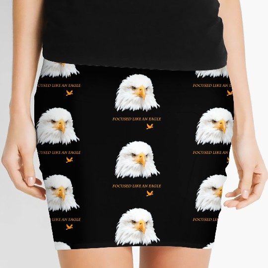 Bald Eagle Gift Idea Focussed like an Eagle Photo Women's Mini Skirts