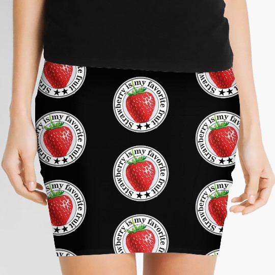 Strawberry is my favorite fruit Women's Mini Skirts