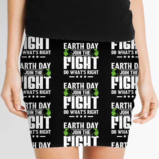 Earth Day Join the Fight Do What's Right Planet Women's Mini Skirts