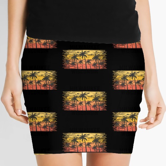 Milwaukee Wisconsin Summer Retro VIntage Vacation Women's Mini Skirts