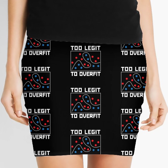 Too Legit To Overfit Artificial Intelligence Robot Women's Mini Skirts