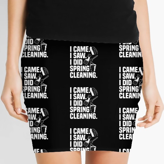 Funny Spring Cleaning Design Women's Mini Skirts