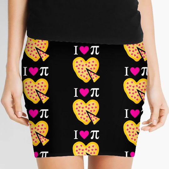 I Love Pi Pizza Math Teacher Women's Mini Skirts