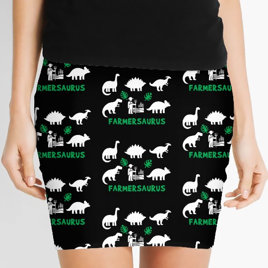 Farmer Saurus Dinosaurs Women's Mini Skirts