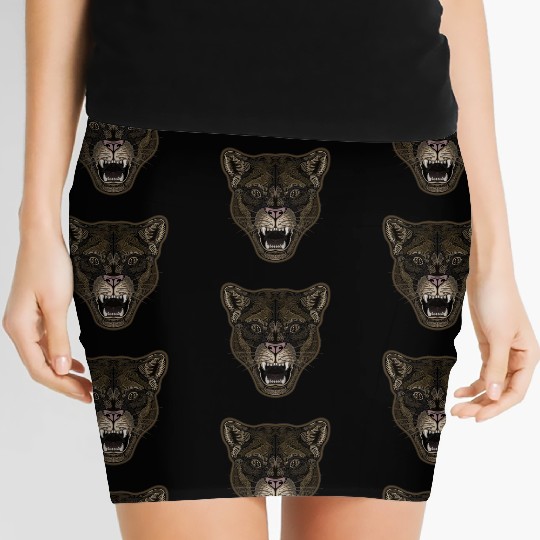 Mountain Lion Graphix Women's Mini Skirts