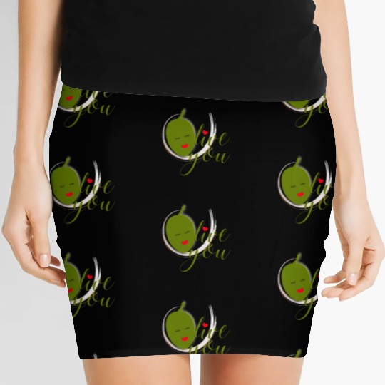 Olive you - I Love You Women's Mini Skirts