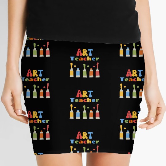 Back To School Art Teacher First Day of School Tea Women's Mini Skirts