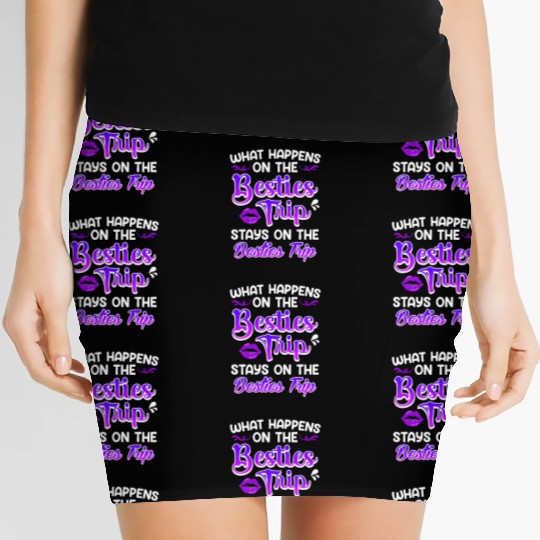 Besties Trip Friends Summer Vacation Spring Break Women's Mini Skirts