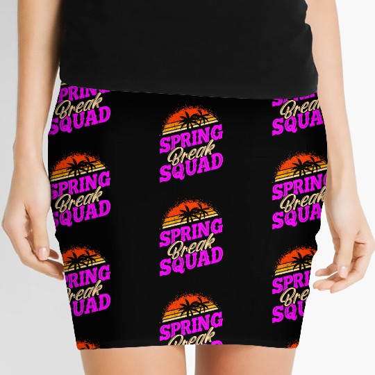 Spring Break Squad Vacation Friends Spring Break Women's Mini Skirts