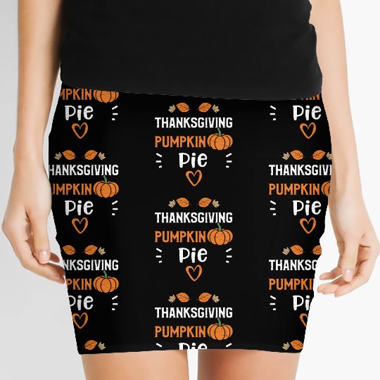 Thanksgiving Pumpkin Pie - Pumpkin Women's Mini Skirts