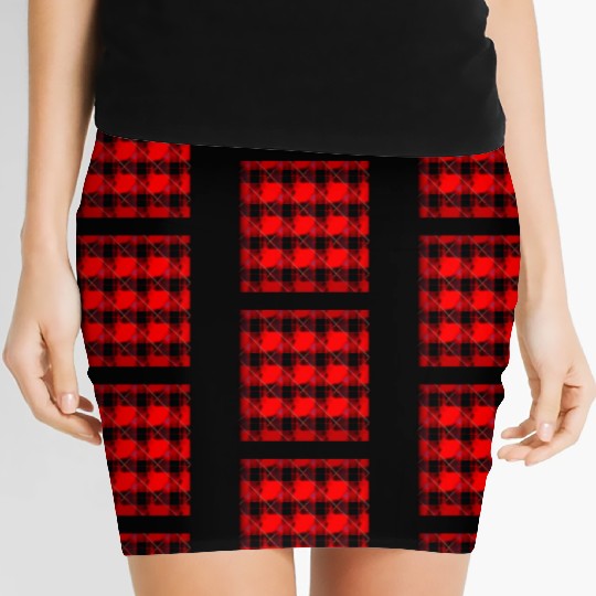 Get the Look Bold Red Tartan Women's Mini Skirts