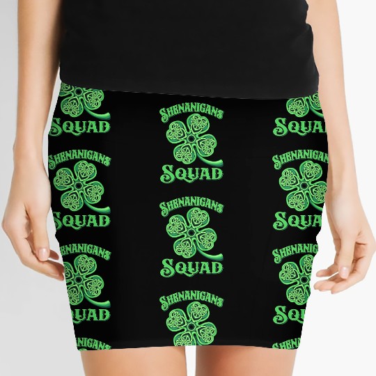 Shenanigans Squad Funny St Patricks Day Women's Mini Skirts