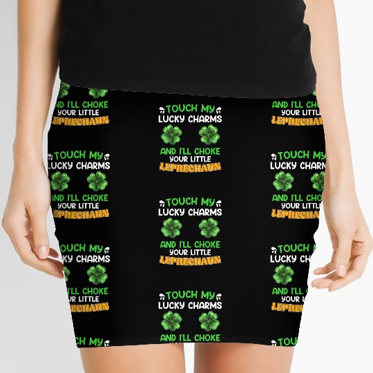 Funny St. Patrick's Day saying Lucky Charms Women's Mini Skirts