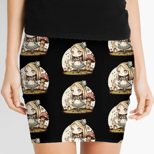 Chibi in Wonderland Women's Mini Skirts
