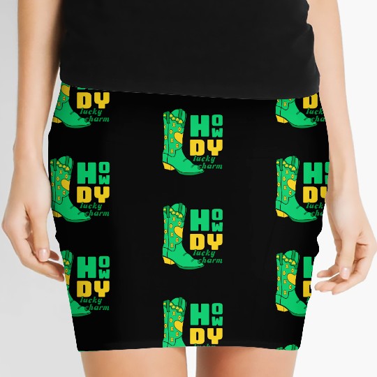 Howdy Lucky Charm St Patrick Day Apparel Women's Mini Skirts