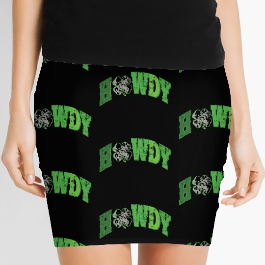 Howdy Western St Patricks Day Women's Mini Skirts