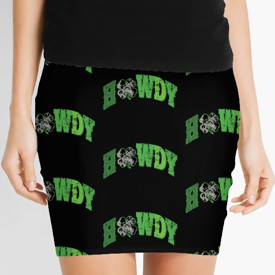 Howdy Western St Patricks Day Women's Mini Skirts