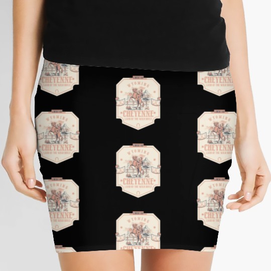 cheyenne wyoming wild west town Women's Mini Skirts