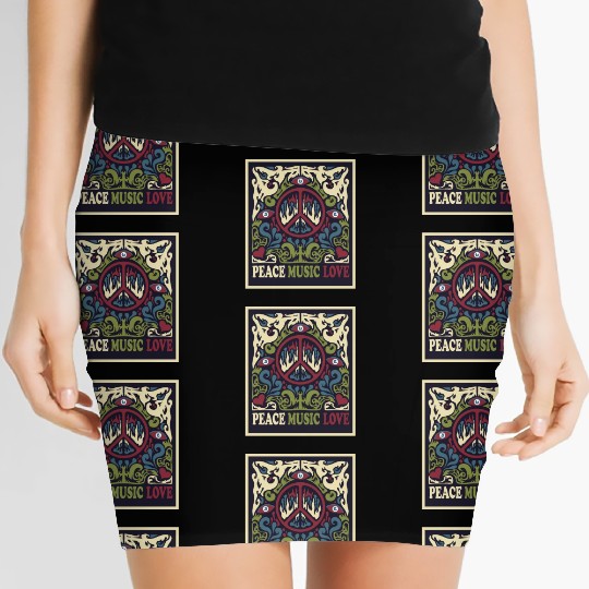 Psychedelic music Women's Mini Skirts